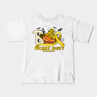 Sarcoma Awareness - Boo Scare away pumpkin halloween Kids T-Shirt